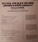 Guirlande de mélodies polonaises, verso
