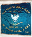 Agen [Drapeau] 1950 Parti Populaire Polonais en France bannière
