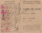 1943 z-Divers [Document] Carte de colis r