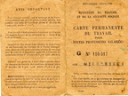 1948 Hérault [Document] WIERZBICKI Stanislaw Carte de travail 02