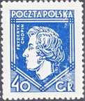 Timbre Chopin 1927 Pologne