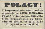 1944-10 Venarey-les-Laumes [Affiche] Formation de l'Armée Polonaise