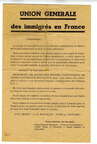 1944 Limoges [Document] Union générale des immigrés