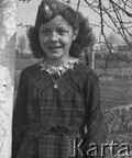 1945 Lys-lez-Lannoy [Photo] Petite fille avec un calot polonais