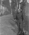 1945-1946 Lys-lez-Lannoy [Photo] Un soldat de la 2ème Division à pied polonaise 09